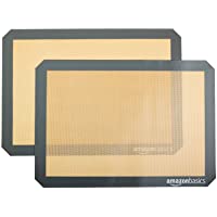 Amazon Basics - Tapete de silicona para hornear- juego de 2 unidades
